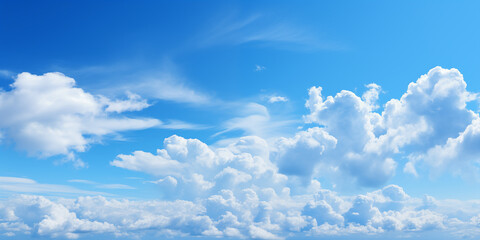 Wall Mural - blue sky with white cloud background. white cloud with blue sky background