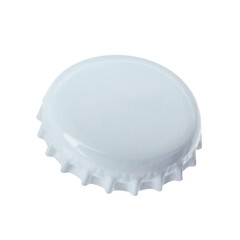 Wall Mural - One blank beer bottle cap isolated on white