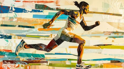 Collage of an athlete running.