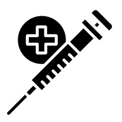 Sticker - Vaccine glyph icon