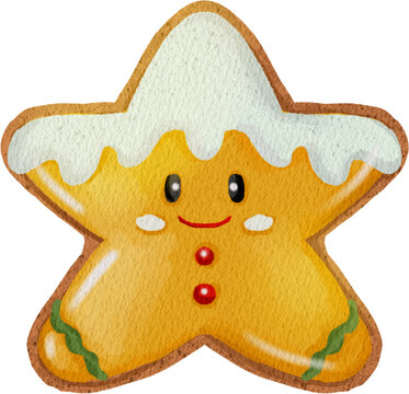 Drawings of Christmas cookies, deer, stars, Christmas trees, gingerbread.