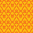 Decorative ornamental diaper seamless pattern vector yellow