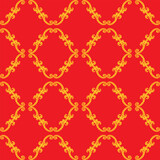 Fototapeta  - Decorative seamless pattern ornamental modular border vector