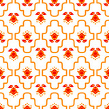Fototapeta  - Decorative ornamental diaper seamless pattern vector