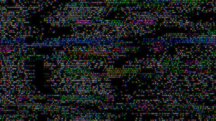 Wall Mural - glitch noise static television vfx. visual video effects stripes background, crt tv screen no signal