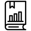 chart bookmark icon, simple vector design