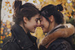 Portrait Photo of a Lesbian Couple, Generative AI