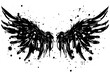 Graffiti-Inspired Angel Wings: Urban Paint Vector Art with Street Style.