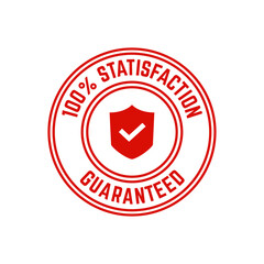 Poster - Satisfaction Guarantee Emblem Seal. Medal Label Icon Seal Sign Isolated on White Background.