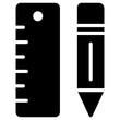 ruler icon, simple vector design