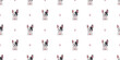 Cartoon character cute french bulldog seamless pattern background for design.