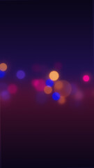 Sticker - vertical abstract bokeh city lights colorful 4kbackground ,glowing defocus glowing blur bright colors, blank template social media design element	