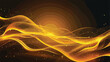Abstract shiny color gold wave light effect vector 