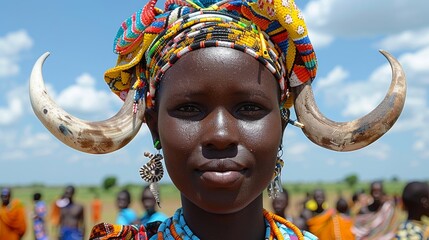 Wall Mural -  African tribal woman