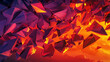 Fiery abstract texture with sunset-hued low poly shapes.
