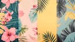Tropical Patterns Collage with Vibrant Hues