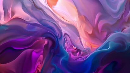 Poster - Vivid Swirls of Purple and Blue Fabric in Abstract Art