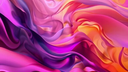 Fototapete - Vibrant Fabric Waves in Red and Purple Hues