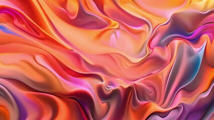 Fototapete - Vibrant Abstract Flowing Fabric Textures in Vivid Colors