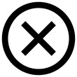 cancel icon, simple vector design