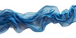 isolated blue silk fabric banner 