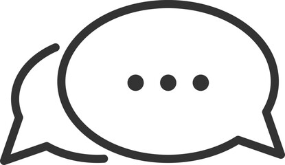 Poster - Chat icon vector design element. Talk bubble speech sign. Dialogue balloon.