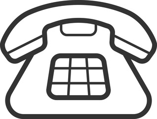 Poster - Phone icon vector illustration. Call center app. Telephone icons trendy flat style. Contact us line silhouette.
