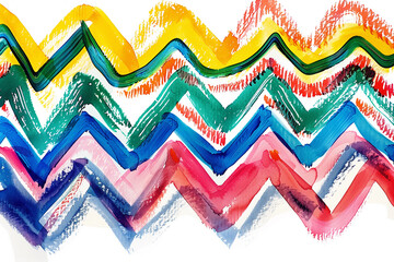 Wall Mural - illustration of abstract rainbow waves background