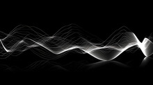 Digital Black And White Speech Waveform Abstract Graphic Poster Web Page PPT Background