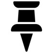 thumb tack icon, simple vector design