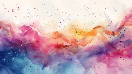 Aufkleber - An abstract colorful watercolor background.