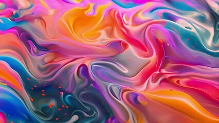 Aufkleber - Vivid Swirls of Color in Abstract Artwork