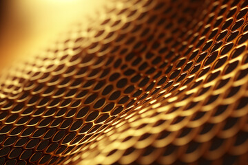 Shiny and textured gold metal surface. Abstract background.