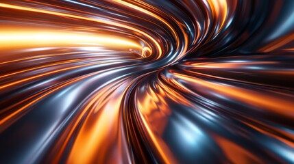 Leinwandbilder - Rendering of abstract fast-moving lines. Motion blur in 3D. Concepts of leading in business, hi-tech products, goals and accomplishments, advanced technologies.
