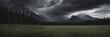 nature. cloudy nature. the gloomy forest. a lake in the mountains. grey clouds in the mountains. gloomy nature