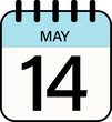 calendar icon with date 14 May