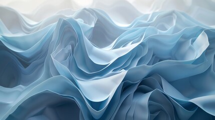 Poster - The composition is composed in 3D with layered abstract blue backgrounds, isolated on grey backgrounds.