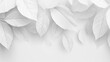 © Ilja - Elegant white 3d tiles wall with geometric floral leaves   panoramic background banner