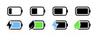 Battery status icons. Vector scalable graphics