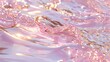 pink waves on golden ocean poster background

