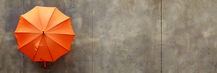 an orange umbrella