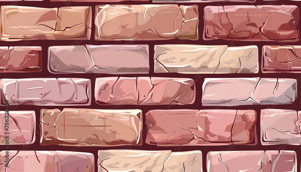 brick wall texture seamless for background vector , cartoon ...