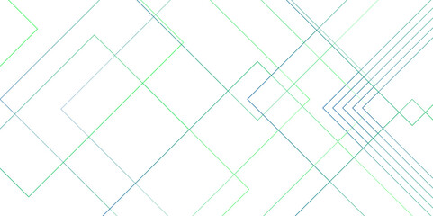 Wall Mural - Abstract white green and blue vector blueprint background with modern design. Vector futuristic architecture concept with digital geometric connection blue lines