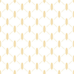 Wall Mural - Wheat pattern wallpaper. oat symbol. free space for text. rice sign. Rice pattern wallpaper.