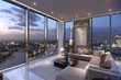 luxurious london penthouse sleek and modern highrise apartment with stunning city views 3d illustration
