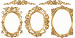 © TTh - a set of three gold frames with ornate designs