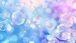 Blue and purple abstract background of soap bubbles
