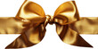 Gold Bow on Transparent Background