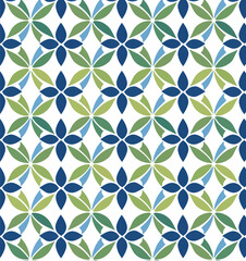 a blue and green pattern on a white background