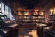 © CojanAI - Interior of a music record store